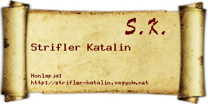 Strifler Katalin névjegykártya